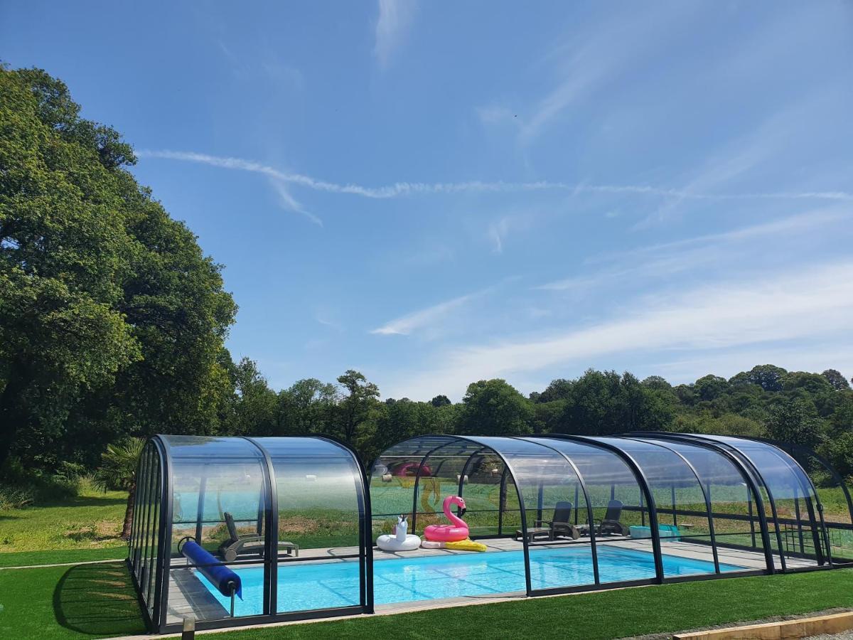 Gites De Maner Ster - Le Frene Piscine Ou Le Chene Piscine Et Spa Privatif Cleden-Poher Exterior photo